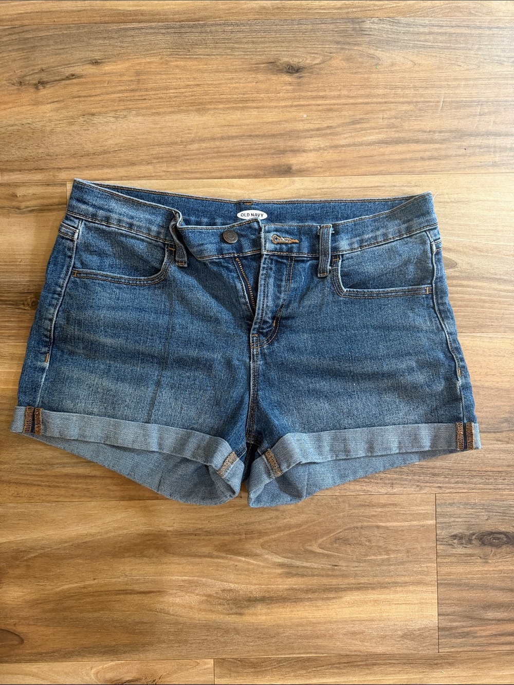 Old Navy Blue Rolled-Hem Denim Shorts